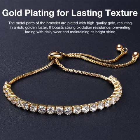 Adjustable 4mm Tennis Bracelet