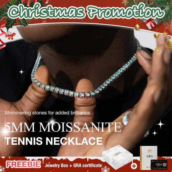 5mm Moissanite Tennis Necklace