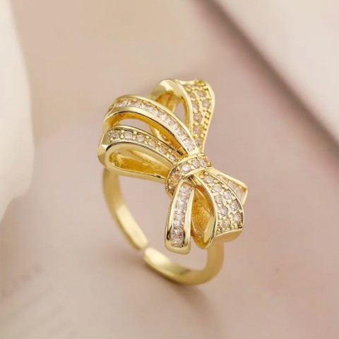Bowknot Zircon Ring
