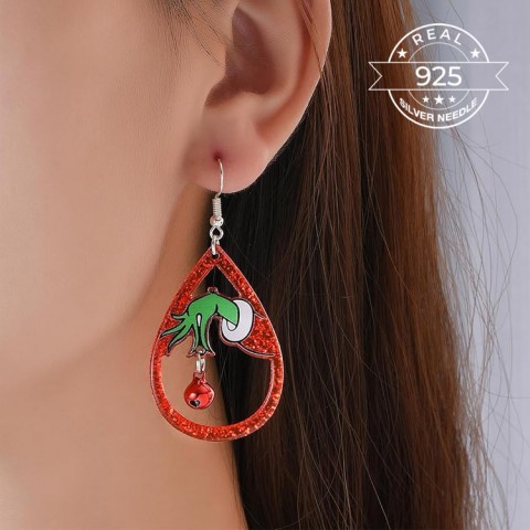 Christmas Cute Cartoon Design Dangle Earrings