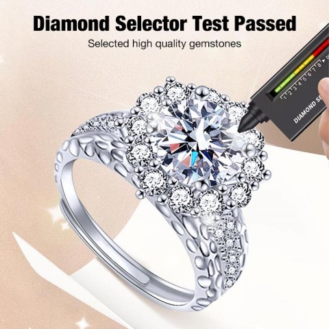 2Carat eight hearts and eight arrows full diamond  ring