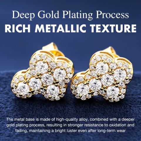 Diamond-encrusted cross earrings