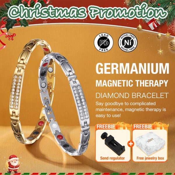 Germanium magnetic therapy diamond bracelet