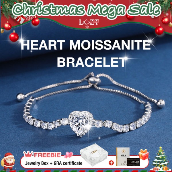 Heart Moissanite bracelet