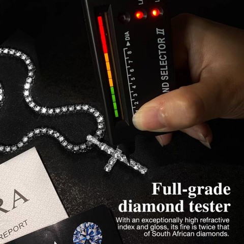 New Moissanite Cross Necklace