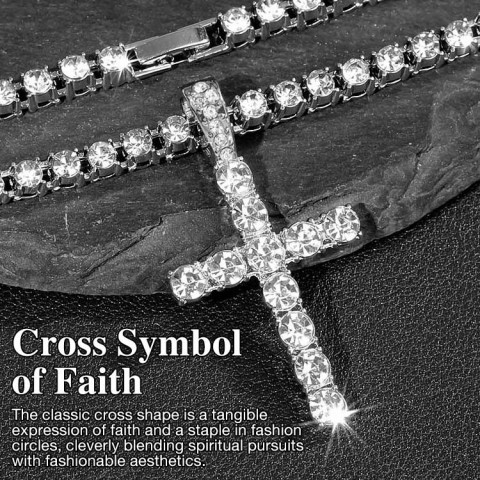 New Moissanite Cross Necklace