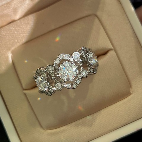 Moissanite Lace Ring