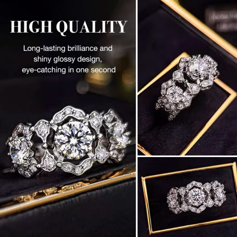 Moissanite Lace Ring