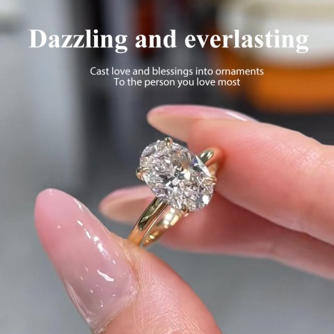 Moissanite Stacking Geometric Ring