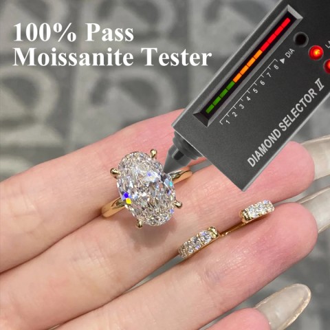 Moissanite Stacking Geometric Ring