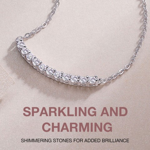 Moissanite Smiley Necklace