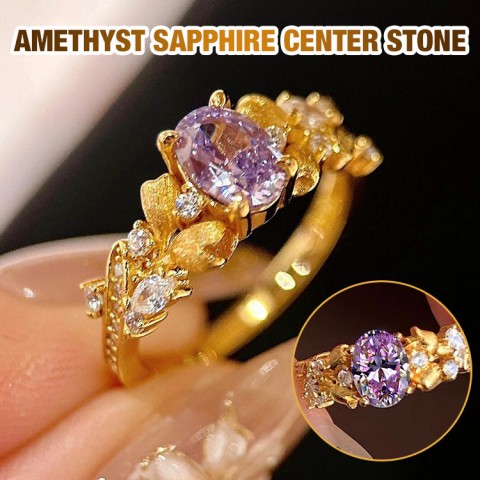 Nine-Flame Purple Bauhinia Ring