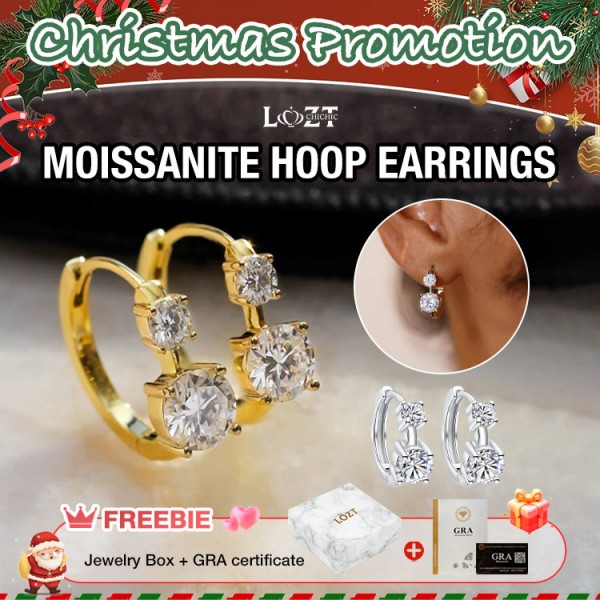 Octavia Moissanite Hoop Earrings