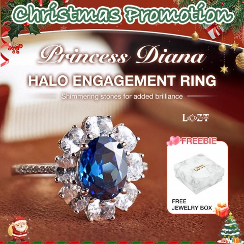 Princess Diana Halo  Engagement Ring