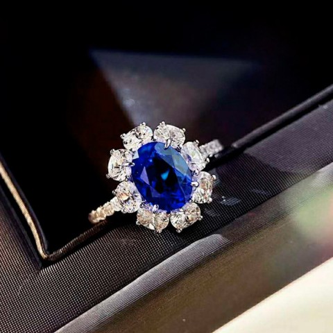 Princess Diana Halo  Engagement Ring