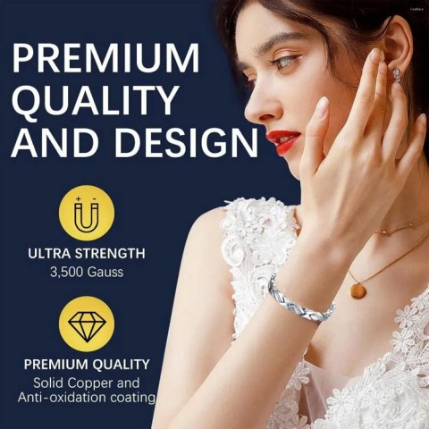 pure copper magnetic diamonds bracelet