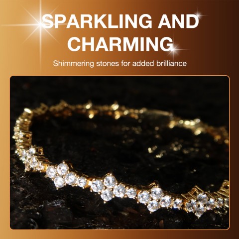 Starburst Iced  MoissaniteTennis Bracelet