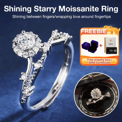 Shining Starry Moissanite Ring