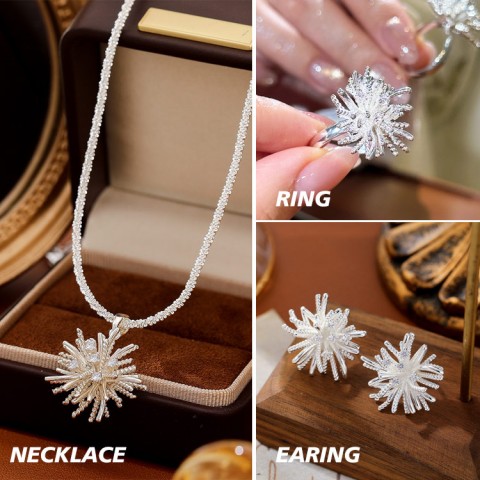 Silver Zirconia Fireworks jewelry set