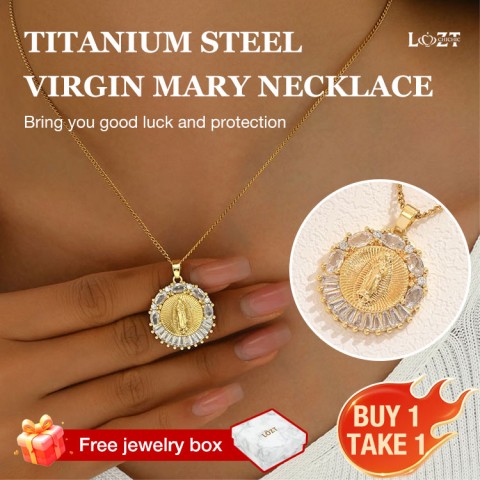 Titanium Steel Virgin Mary Necklace