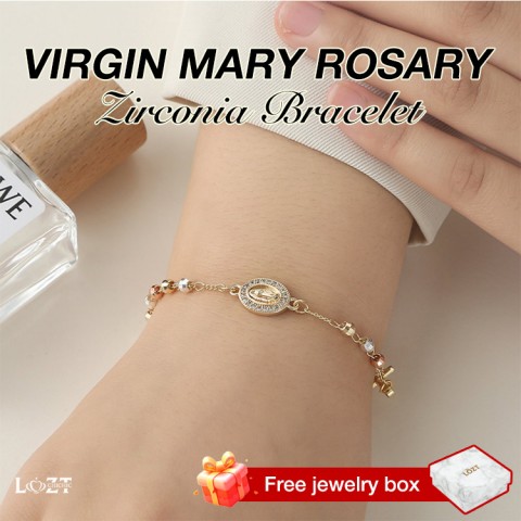 Virgin Mary Rosary Zirconia Bracelet