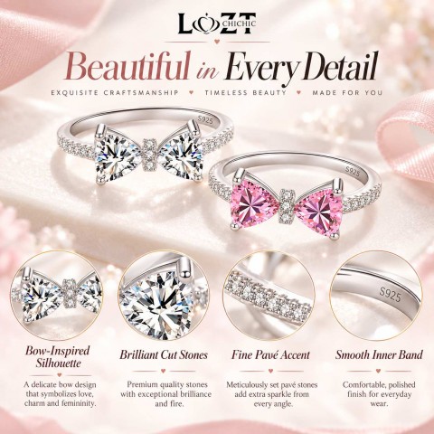 elegant bow decor ring
