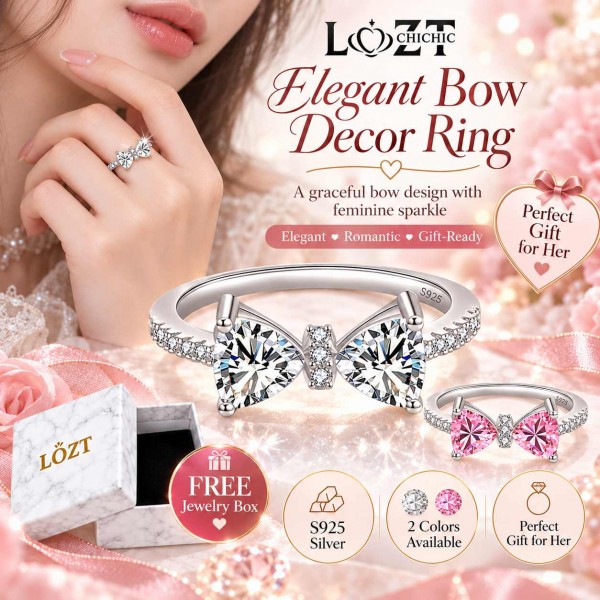 elegant bow decor ring