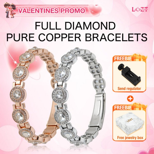 Full Diamond Pure Copper Bracelets