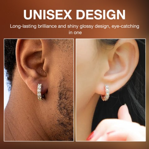 Full Moissanite Hoop Earrings