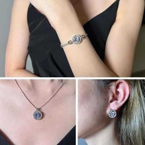 Full Diamond Holy Light Jewelry Set