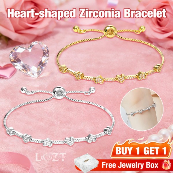 Heart-shaped Zirconia Bracelet