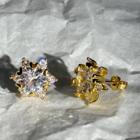 Snowflake Moissanite Earrings