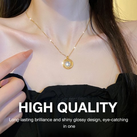 Rotating Zircon Necklace