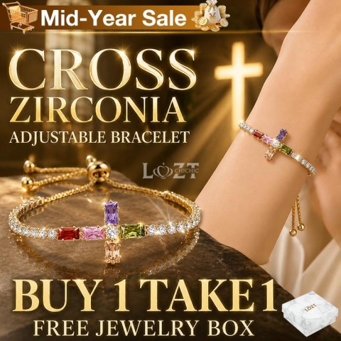Cross Zirconia Adjustable Bracelet 