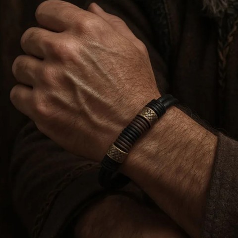 Leather Ironbind Voyager Bracelet