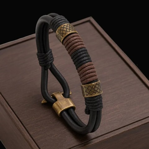 Leather Ironbind Voyager Bracelet