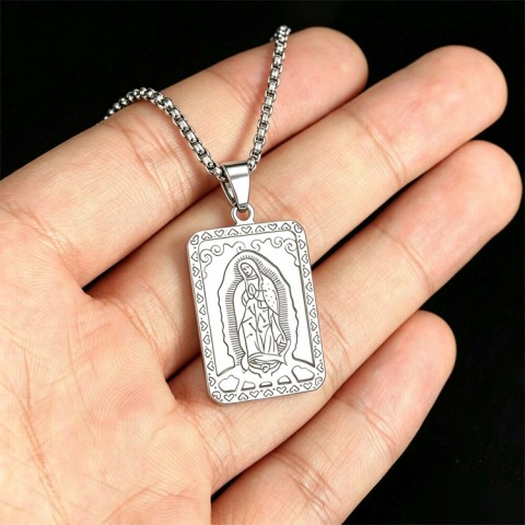 Square Birheng Maria Prayer Necklace
