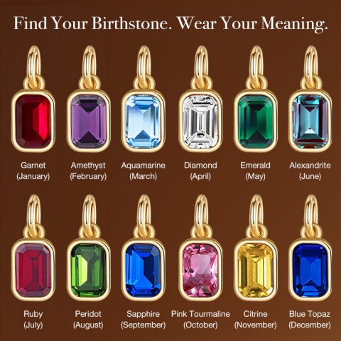 14K Gold plated Cross Birthstone Necklace