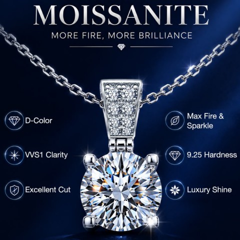 2-Carat Bullhead Pendant Necklace Set