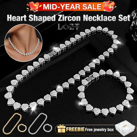 Heart Shaped Zircon Necklace Set