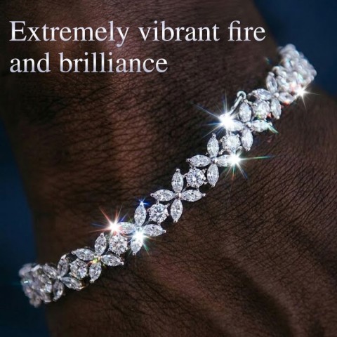 Butterfly  Moissanite Tennis Bracelet