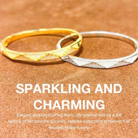 Moissanite multifaceted Bracelet