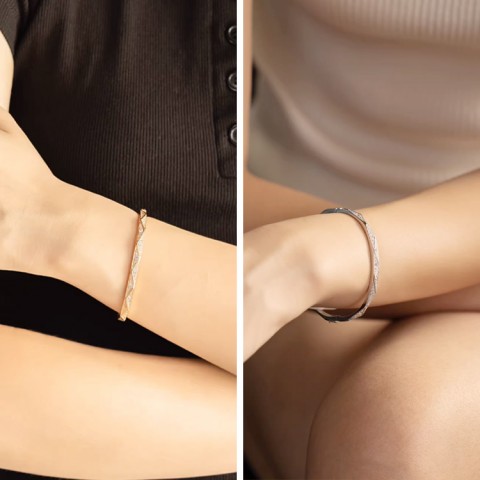 Moissanite multifaceted Bracelet