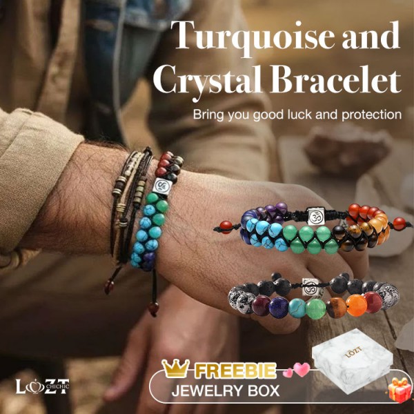 Turquoise and Crystal Bracelet