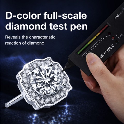 Round Moissanite S925 Silver Stud Earrings