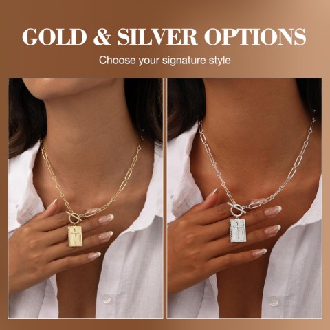 Cross Charm Choker Necklace