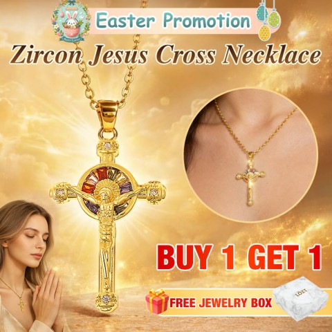 Zircon Jesus Cross Necklace
