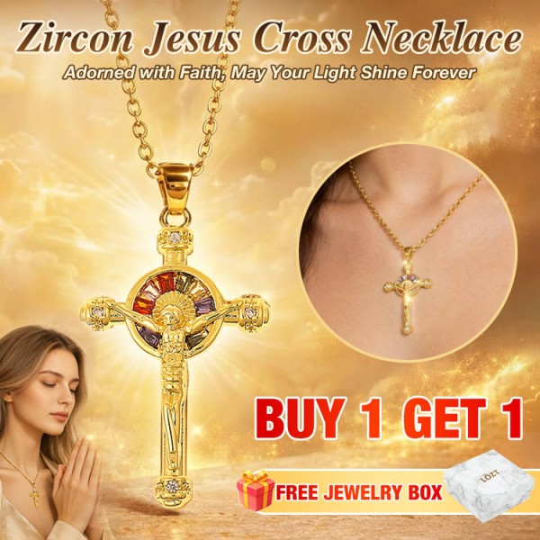 Zircon Jesus Cross Necklace