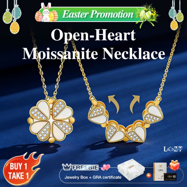 Open-Heart Moissanite Necklace