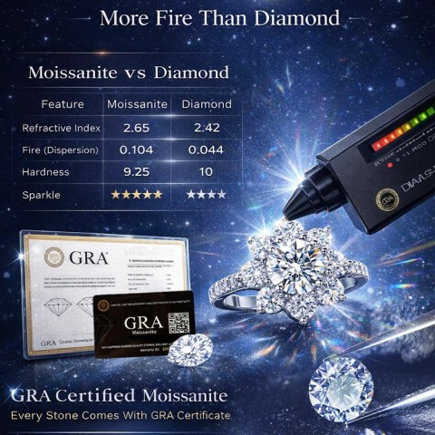 Sunflower MoissaniteJewelry Set